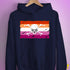 Lesbian Pride Pirate Flag Hoodie - Navy